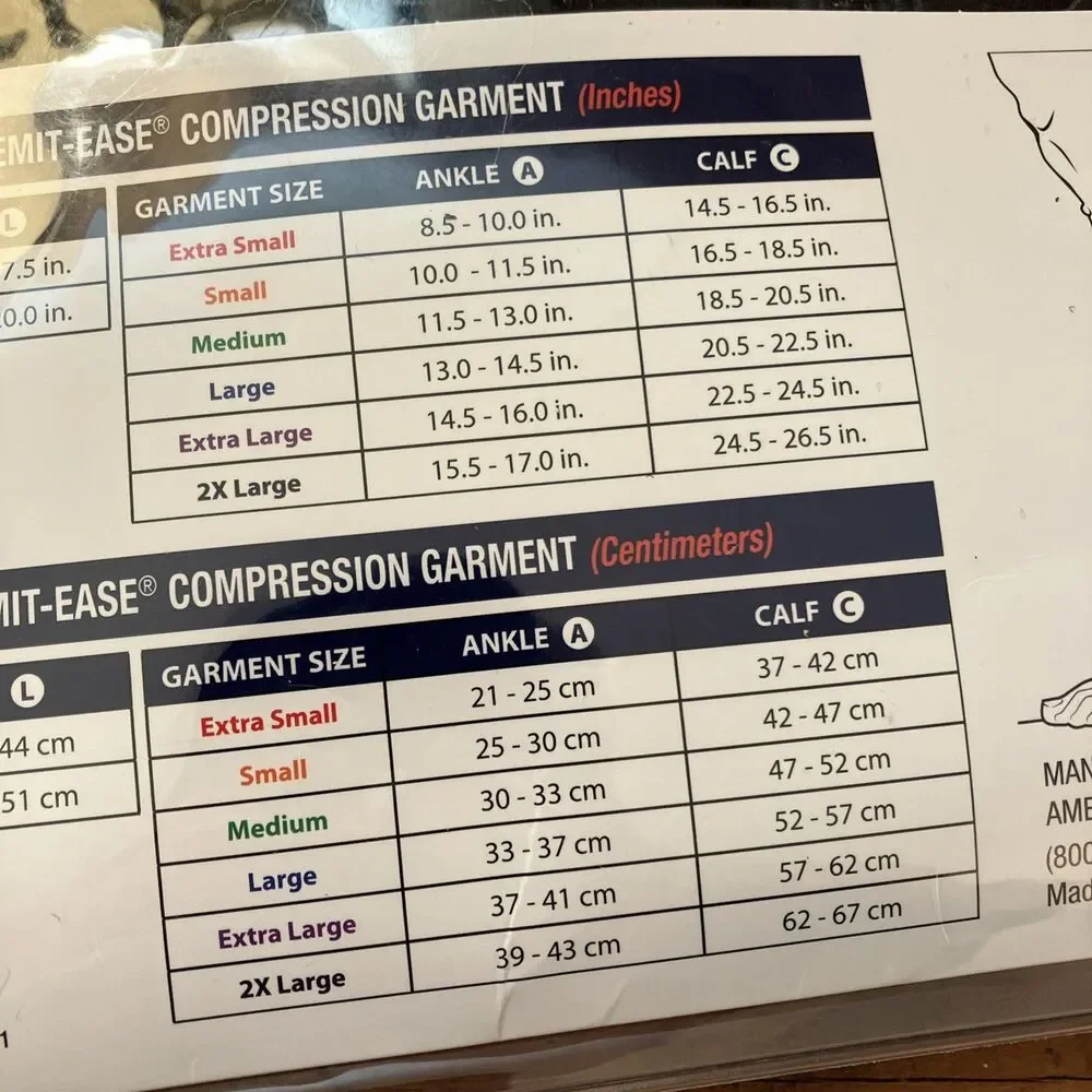 EXTREMIT-EASE COMPRESSION GARMET LOWER LEG WRAP SIZE SMALL REGULAR LENGTH NEW